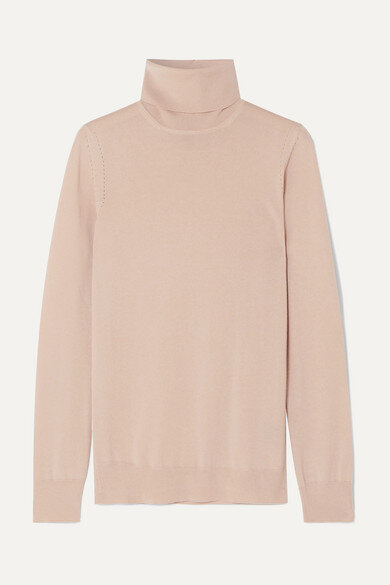 Loro Piana Puma Turtleneck Sweater in Blush Pink — UFO No More