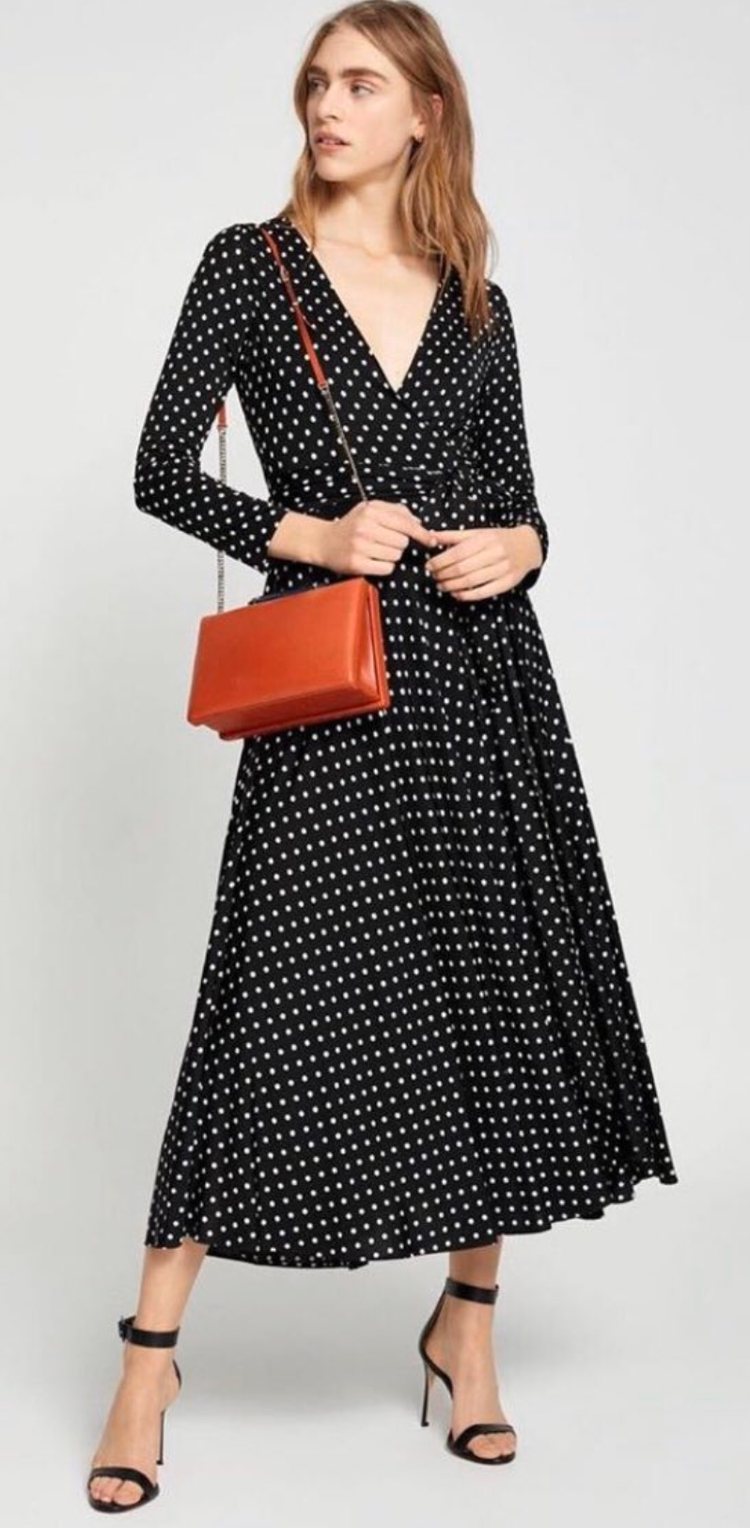 slim fit dress slacks Kimbelle Halter Maxi Dress Cream / Polka Dot