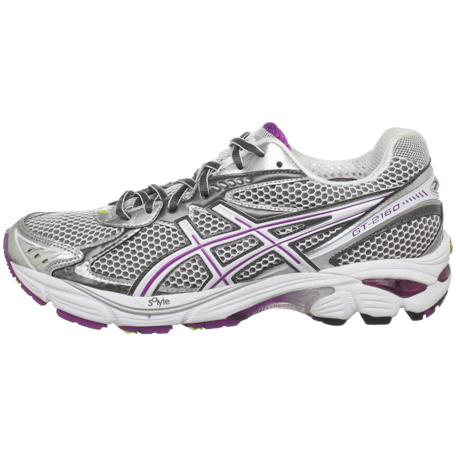 ASICS GT-2160 Running Shoes in Carbon/White/Plum