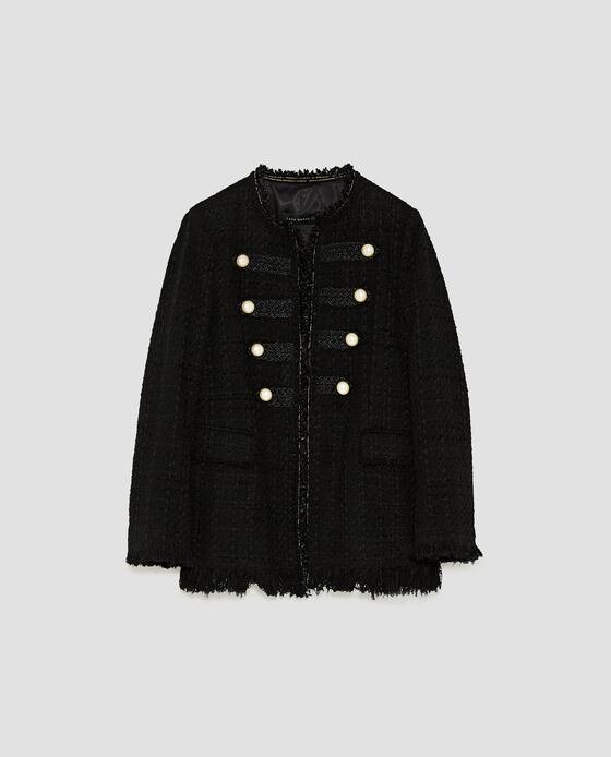 zara black jacket