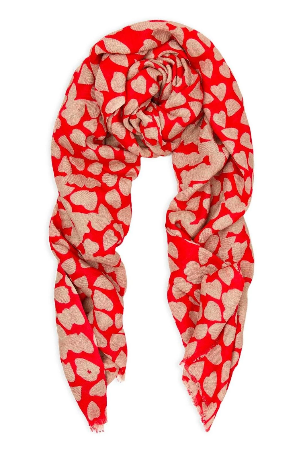 Beulah London Heart Shawl in Red