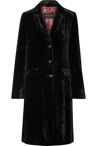 Etro Velvet Coat in Black