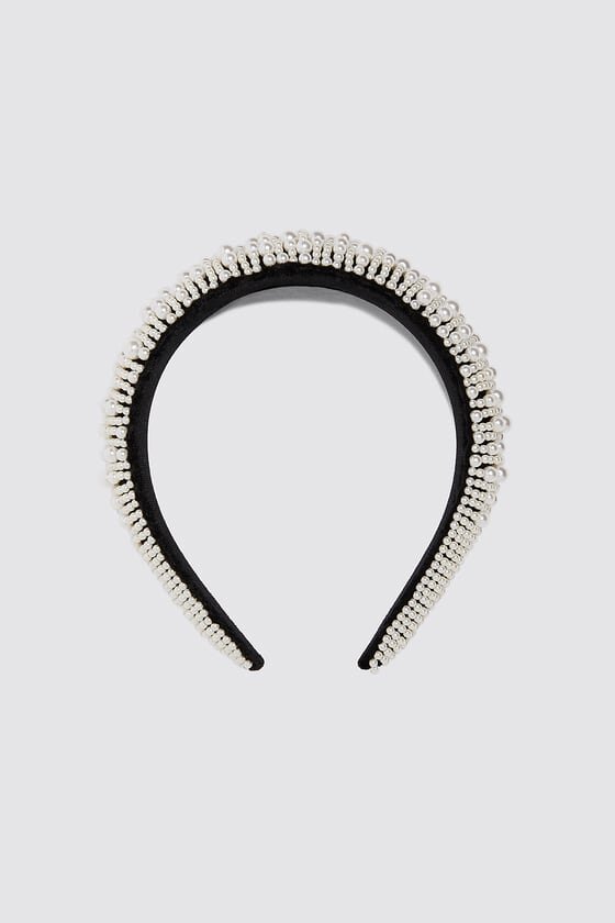 Zara Quilted Pearly Headband in Black.jpg