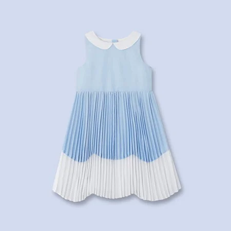 Jacadi Scalloped Color Block Dress