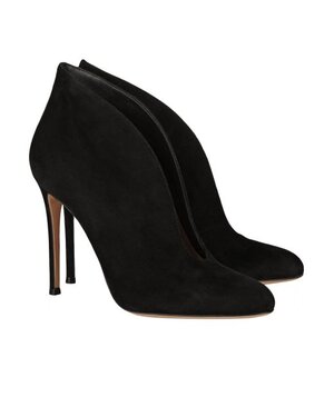Gianvito Rossi Vamp Ankle Boots in Black Suede — UFO No More