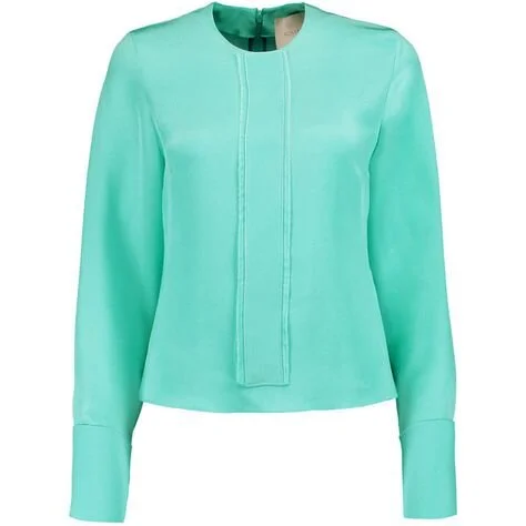 Roksanda Ebson Blouse in Green with Blue Cuffs