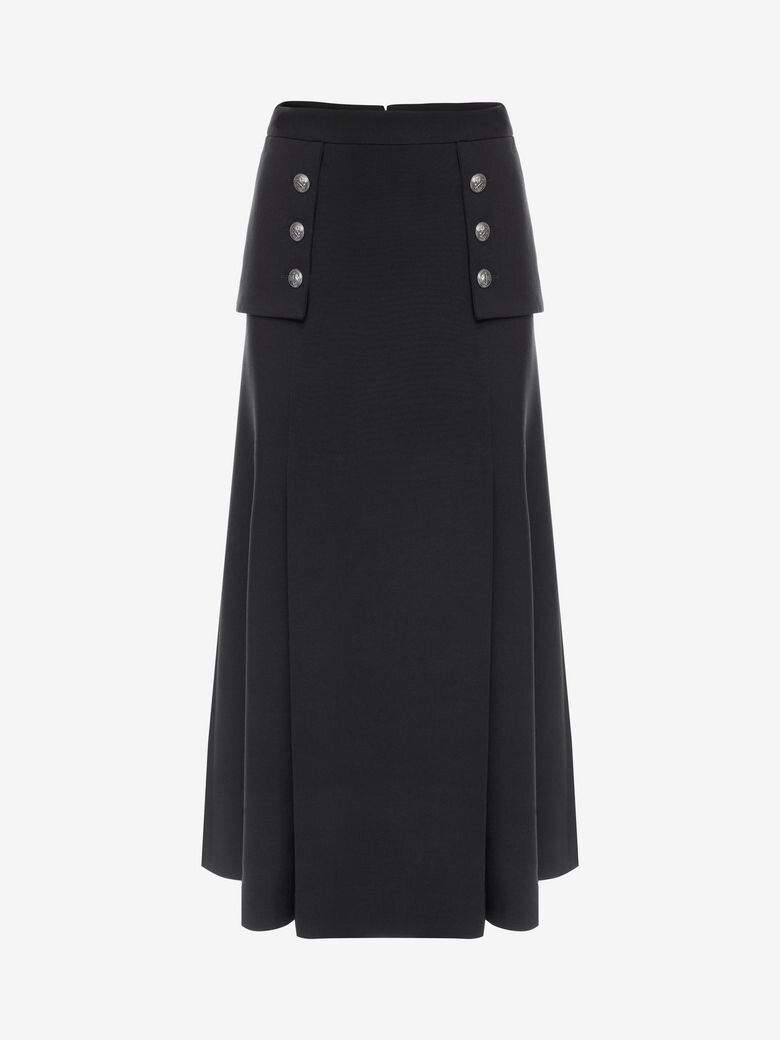 Alexander McQueen Military Long Skirt 