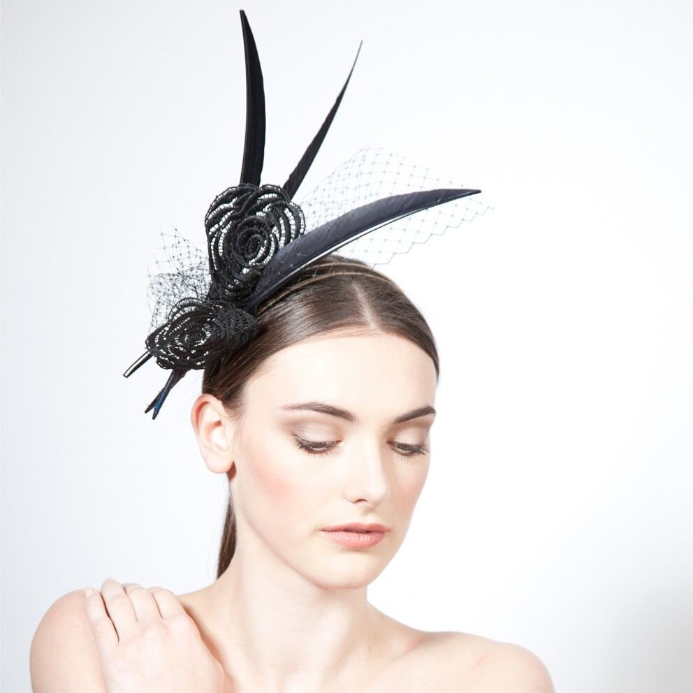 Jane Taylor Sinni Fascinator in Black.jpg