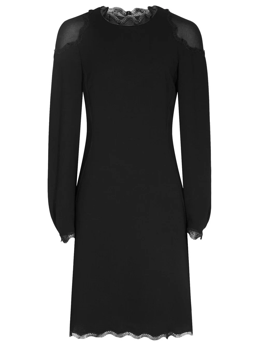 tea length evening dresses for women Tea-Length Black and White Formal Dress with Pockets– PromGirl main image 1