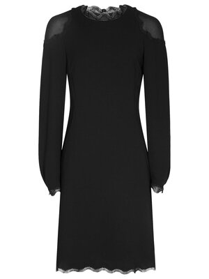 Reiss Ludervine Lace Detail Dress in Black — UFO No More