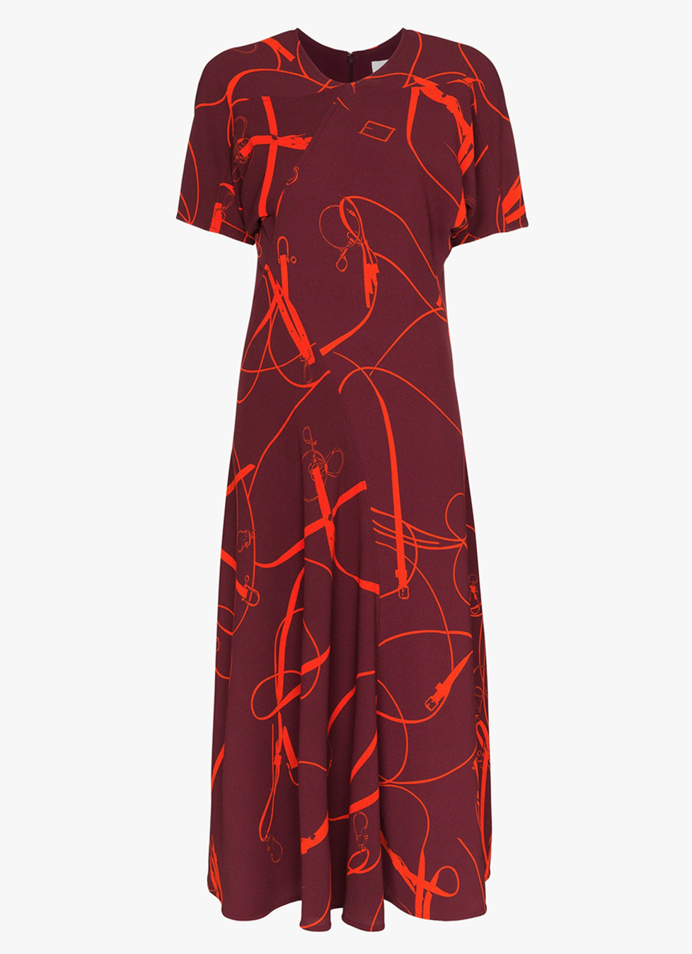 Victoria Beckham Belt & Buckle Midi Dress
