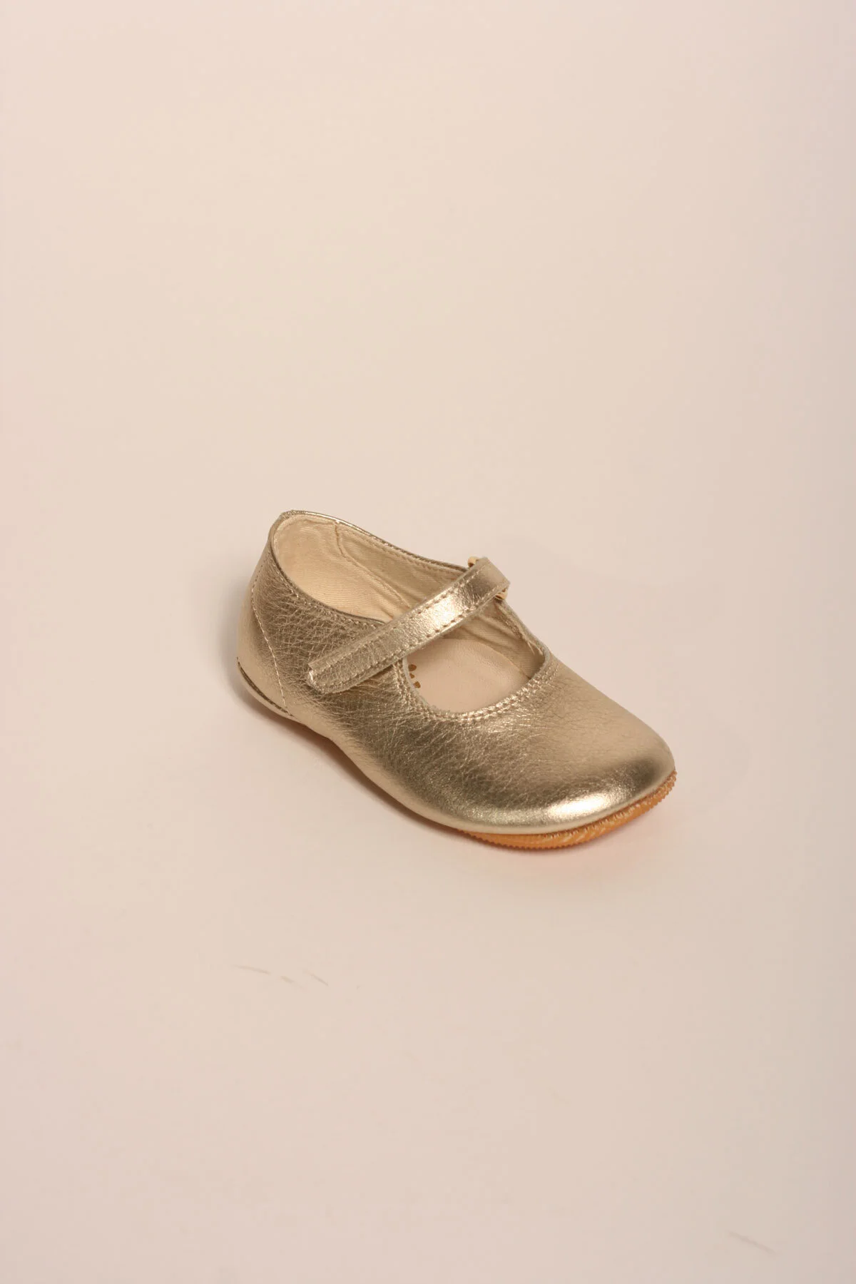 Gallucci Metallic Mary Jane Flats in Gold