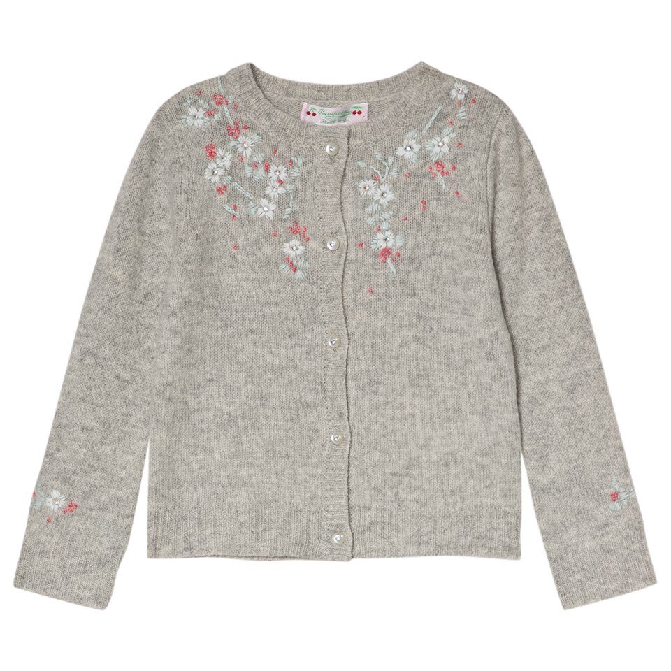 Bonpoint Embroidered Flower Detail Cardigan — UFO No More