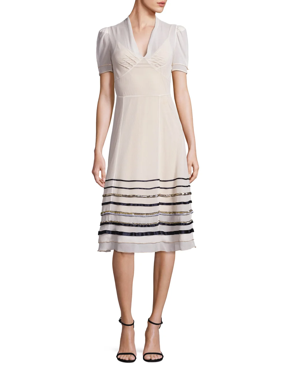 tommy hilfiger silk dress Silk dress + pettitcoat Tommy Hilfiger | color White