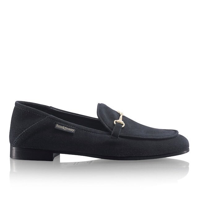 Russell & Bromley Snaffle Loafers in Navy Suede — UFO No More