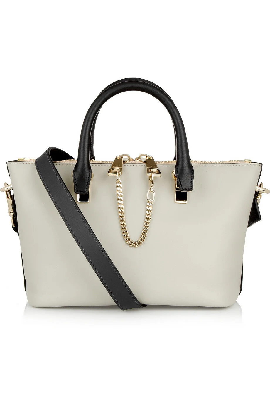 Chloé Baylee Mini Tote in Midnight and Ecru
