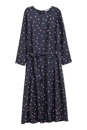 H&M Lyocell-Blend Belted Midi Dress — UFO No More