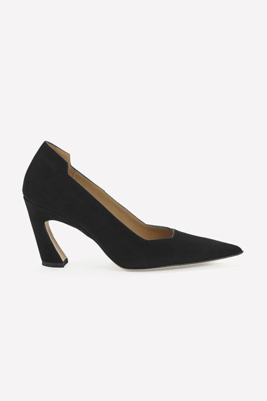The Fold Milano 80 Court Shoes in Black Suede.jpg