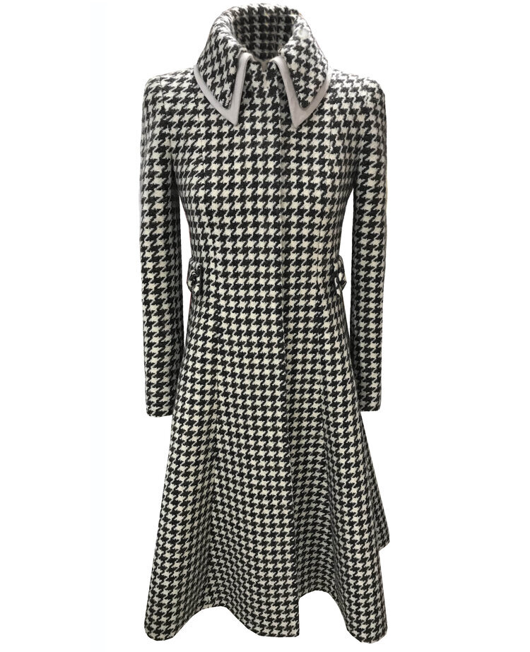 Laura Green The Antonia Coat in Houndstooth Print — UFO No More