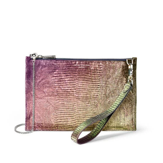 Aspinal of London Soho Bag in Iridescent Lizard
