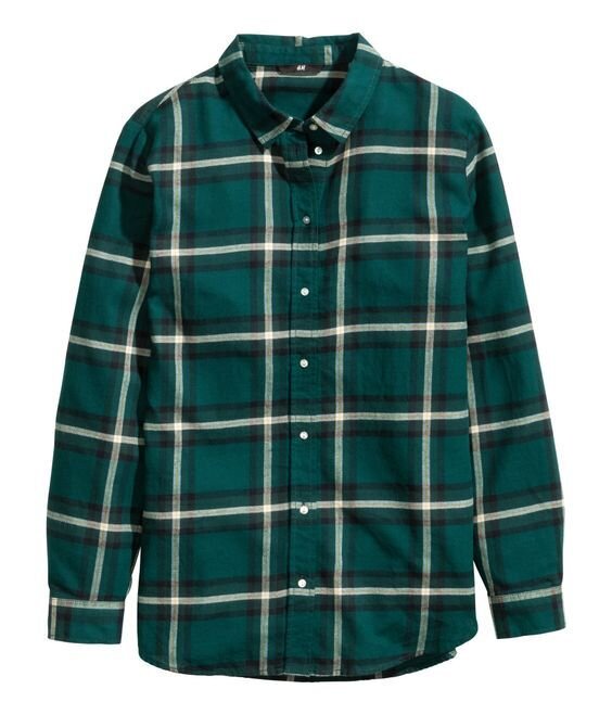 H&M Plaid Flannel Shirt with Pearlescent Buttons.jpg