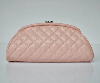 chanel pink clutch