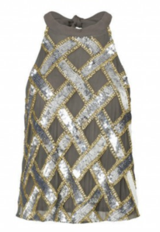 ganni broadway glitter dress