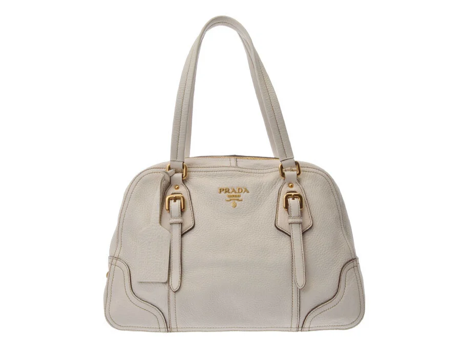 Prada Medium Boston Bag in White