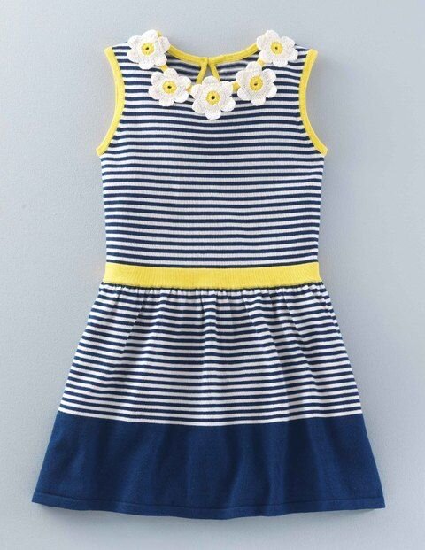 Mini Boden Ink Stripe Crochet Flower Knitted Dress.jpg