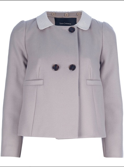 Tara Jarmon Double Breasted Jacket in Blue