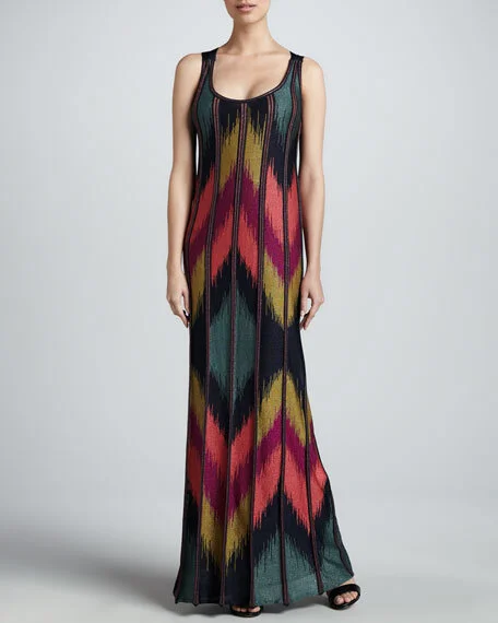 Missoni Ikat Print Metallic Gown