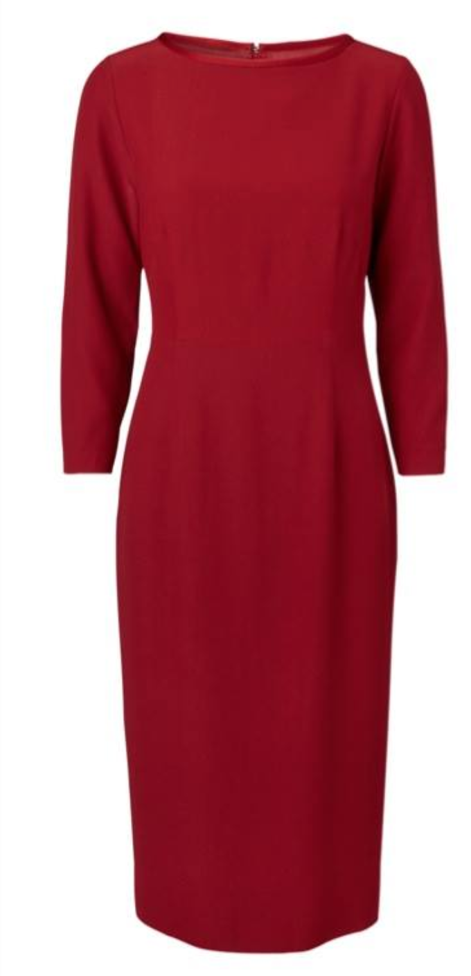 Elise Gug Long Sleeve Sheath Dress in Red  UFO No More