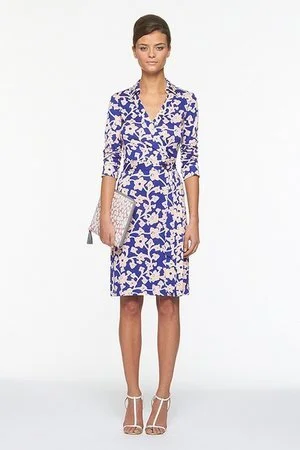 dvf zarita dress blue Sana Dress – Diane von Furstenberg main image 1