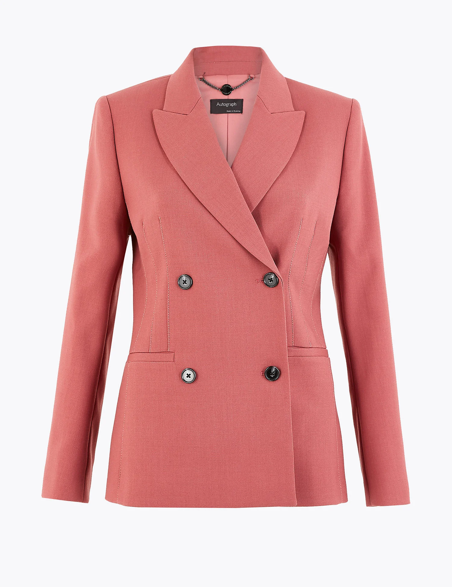 Marks & Spencer Autograph Wool Blend Double Breasted Blazer