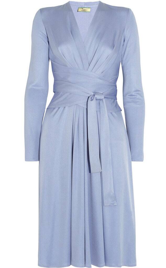 Issa Classic Wrap Dress in Light Blue — UFO No More