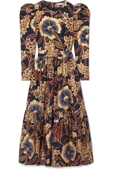 Ulla Johnson Audelia Floral-Print Silk Dress