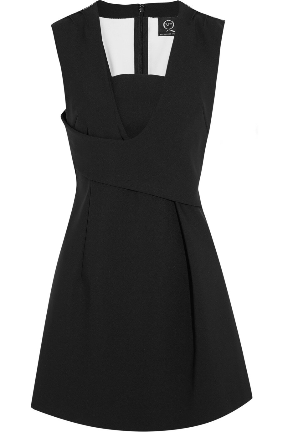 McQ Alexander McQueen Stretch-Scuba Mini Dress in Black.jpg