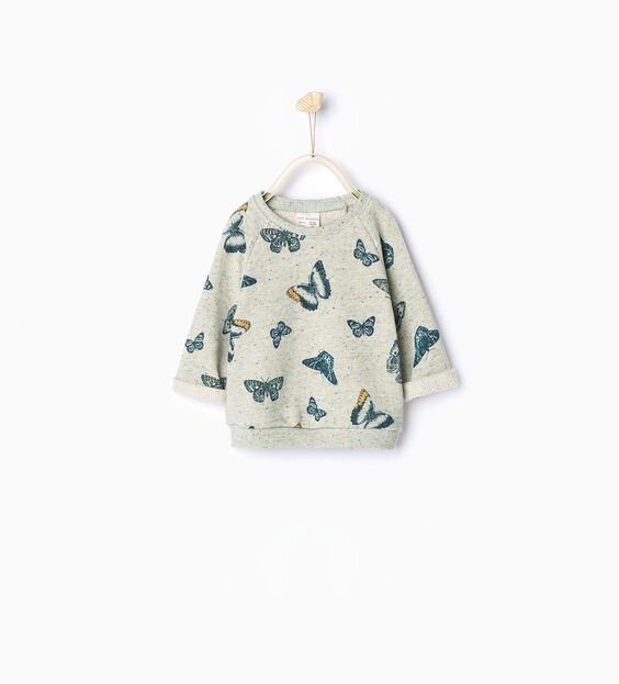 Zara Kids Butterfly Print Sweatshirt — UFO No More