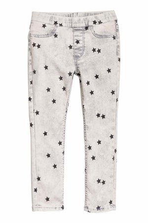 H&M Star-Print Jeggings in Light Grey — UFO No More