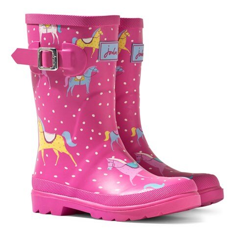 Joules Welly Print Full Height Wellies in Pink Horse Print.jpg