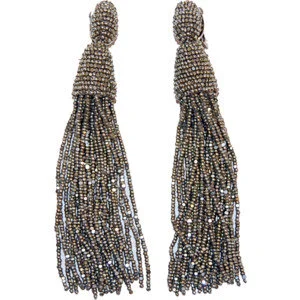 Oscar de la Renta Classic Tassel Earrings in Silver