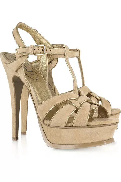 Yves Saint Laurent Tribute Sandal in Wheat