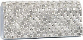 J.Furmani Stone Flap Clutch in Silver