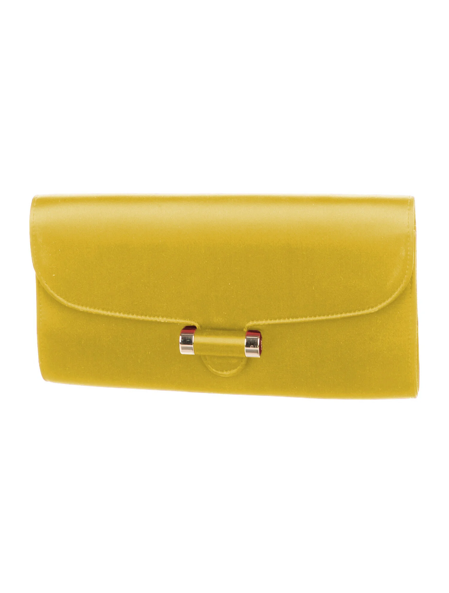 Yves Saint Laurent Muse Clutch in Yellow Satin