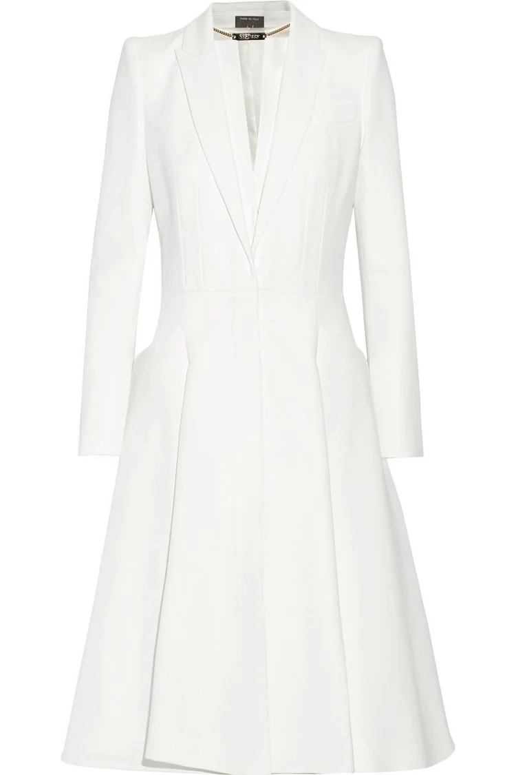 knee length dresses for ladies Alexander McQueen Lace Inset Silk Dress