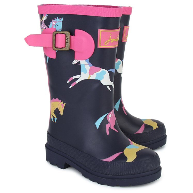 Joules Welly Print Full Height Wellies in Navy Horse Print.jpg