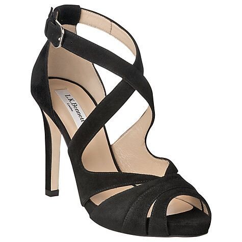 L.K. Bennett Megan Sandals in Black Suede — UFO No More