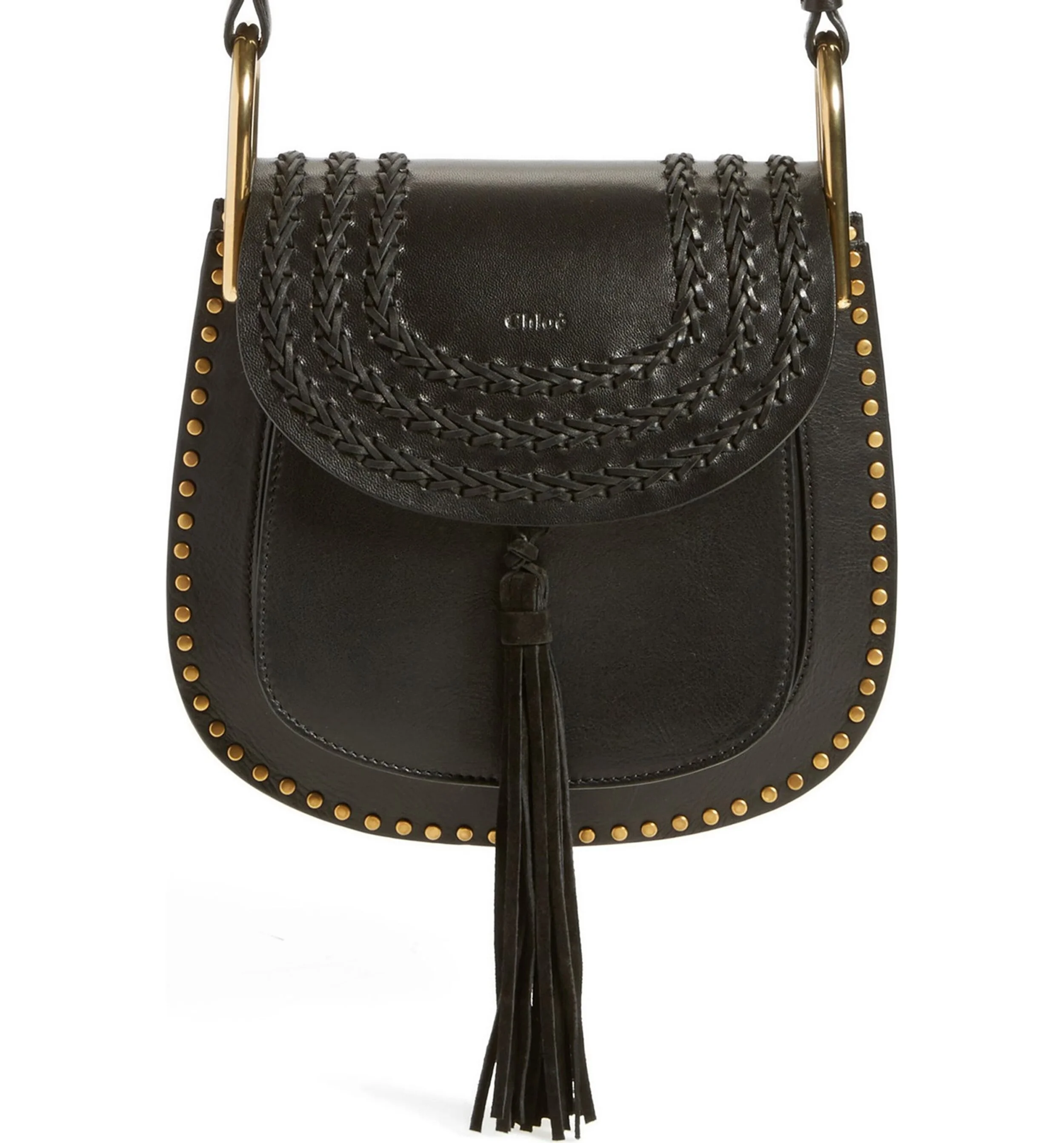 Chloe Small Hudson Studded Calfskin Leather Bag