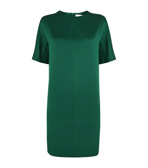 Chloé Satin Shift Dress in Emerald Green — UFO No More