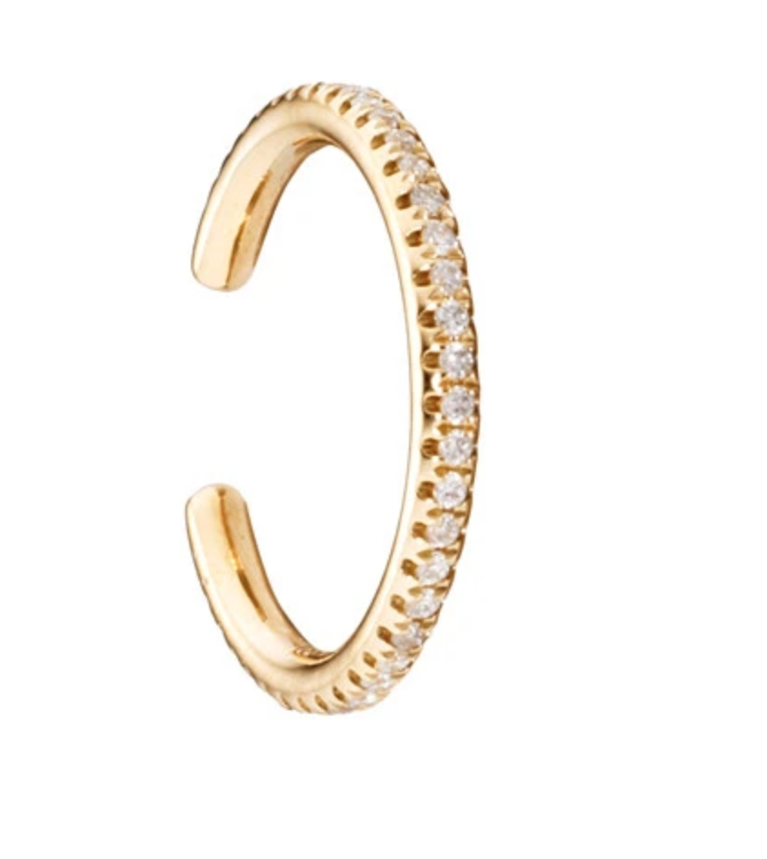 Madyha Farooqui Starlight Diamond Ear Cuff in Yellow Gold